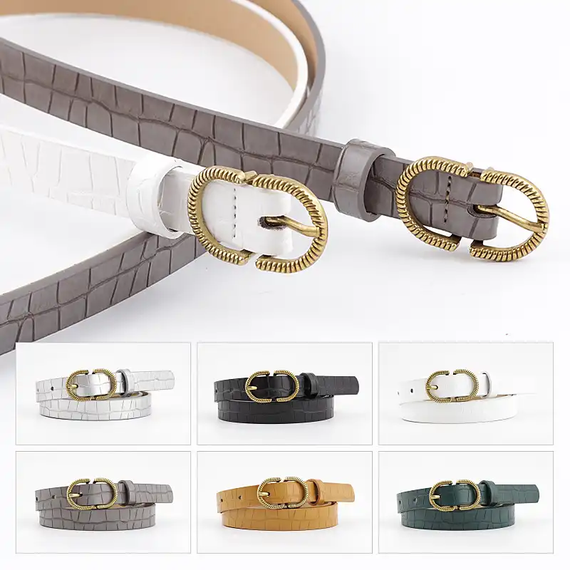 Retro belt ladies fashion decorative jeans stone grain women belt