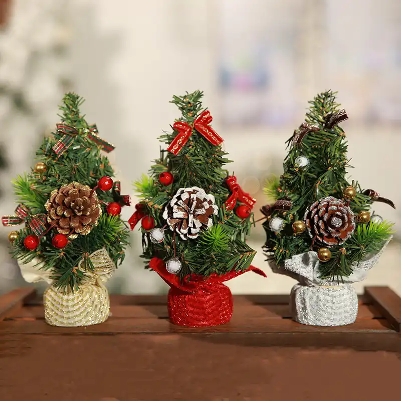 Christmas decoration tree Christmas day decorations  with ornaments 20cm