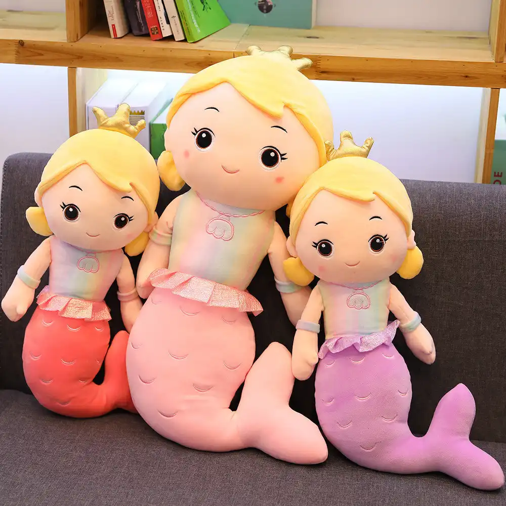 Soft mermaid pillow plush toy