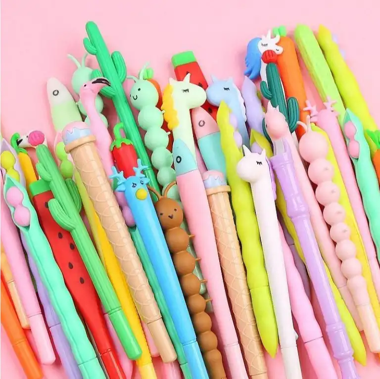 Creative cartoon cute silicone office school supplies pen