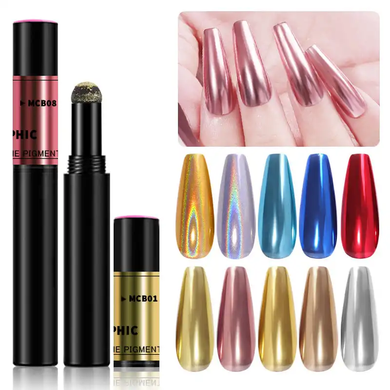 Manicure cushion magic pen magic mirror powder laser gold and silver pen solid chalk