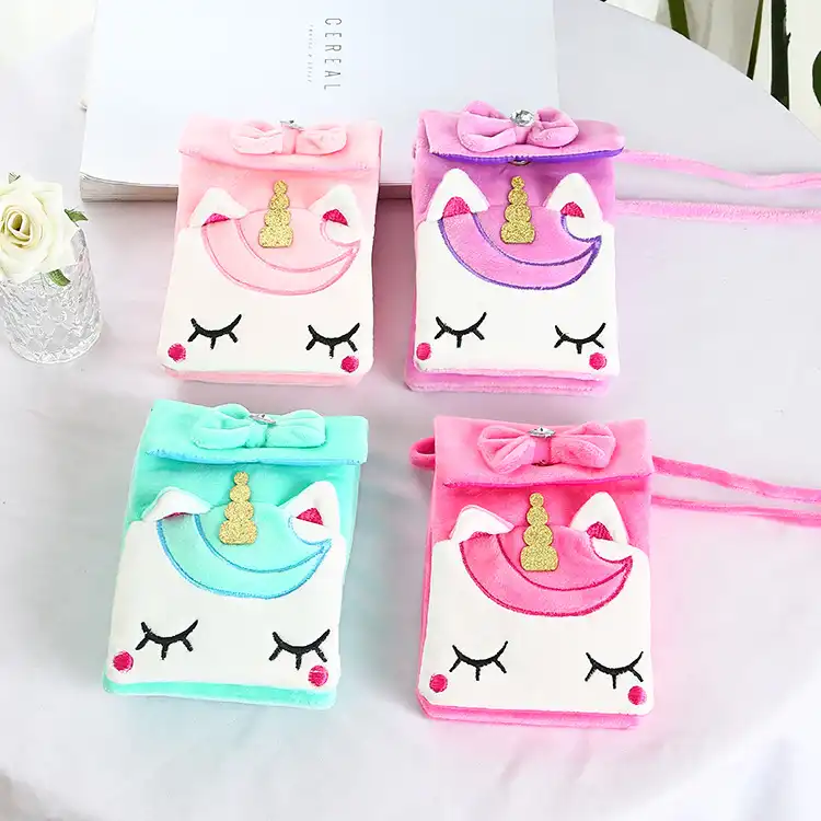 Unicorn Children Plush Cartoon Cute Cell Phone One-shoulder Crossbody Bag