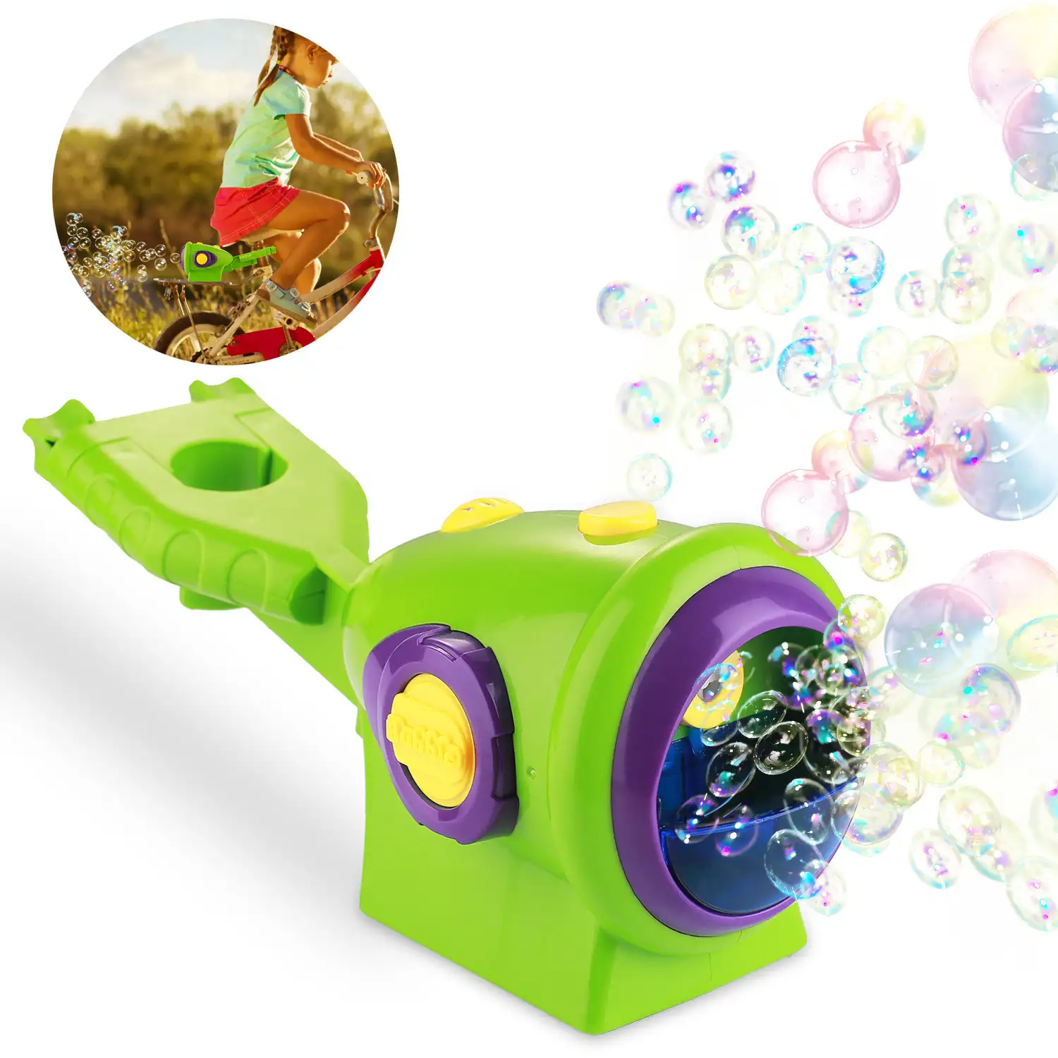 Color bicycle electric bubble machine automatic