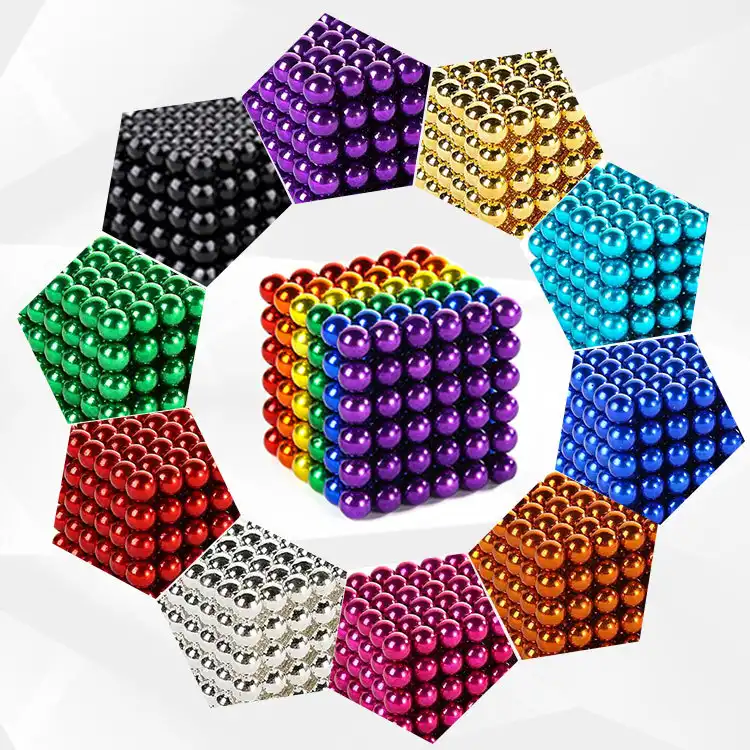 Color Buck Ball 3mm 5mm Rubik's Cube Decompression Magnetic Ball Educational Toy Magnetic