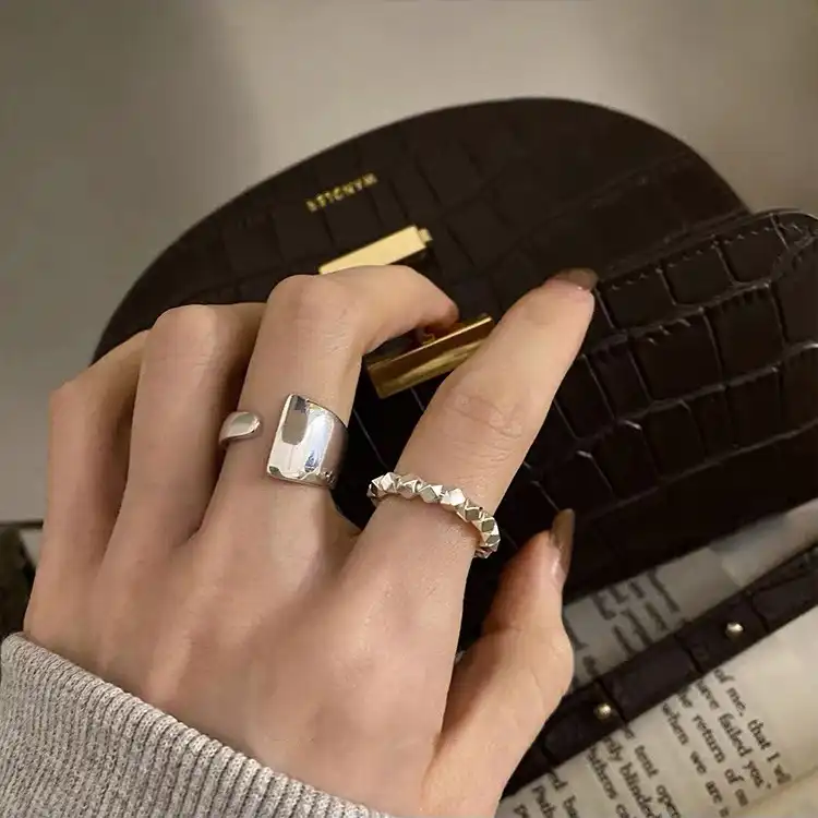 Irregular Metal Open Ring Set Female Korean Personality Ring