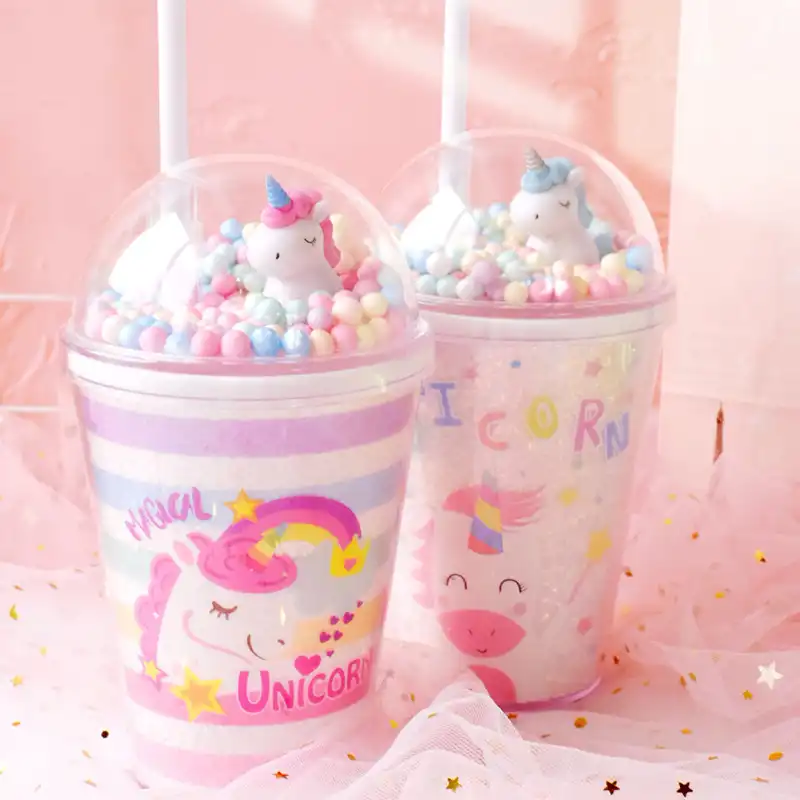 Unicorn Water Cup Summer Straw Cup Creative Gift Cup