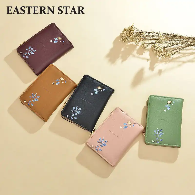 Lady's wallet Zipper buckle thin multi-position soft wallet card bag