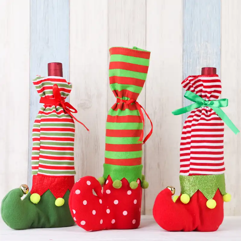 Christmas Decoration Creative Elf Wine Bottle Cover Christmas Decoration Supplies Gift Bag