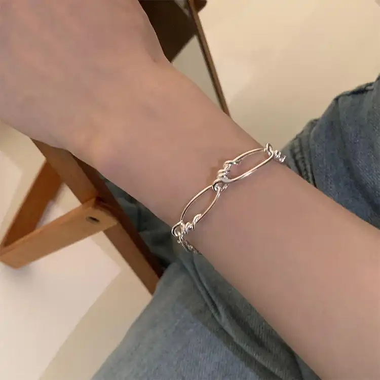 Irregular Knotted Metal Bracelet Women Korean Personality Simple Fashion Bracelet