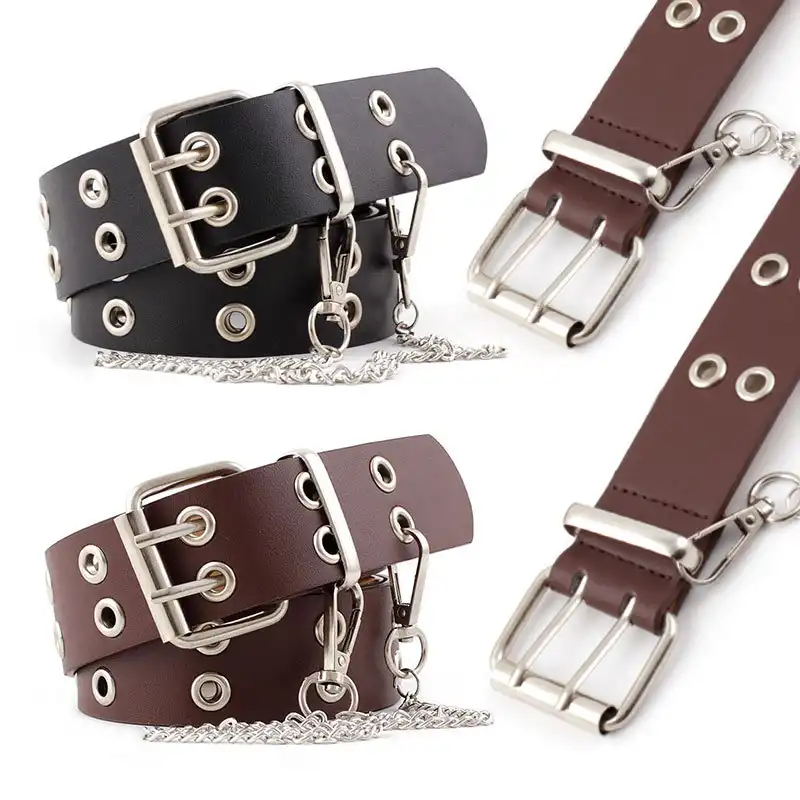 Trendy Belt Fashion Double Exhaust Eye Chain Terms Korean Punk Style Lady's Belt