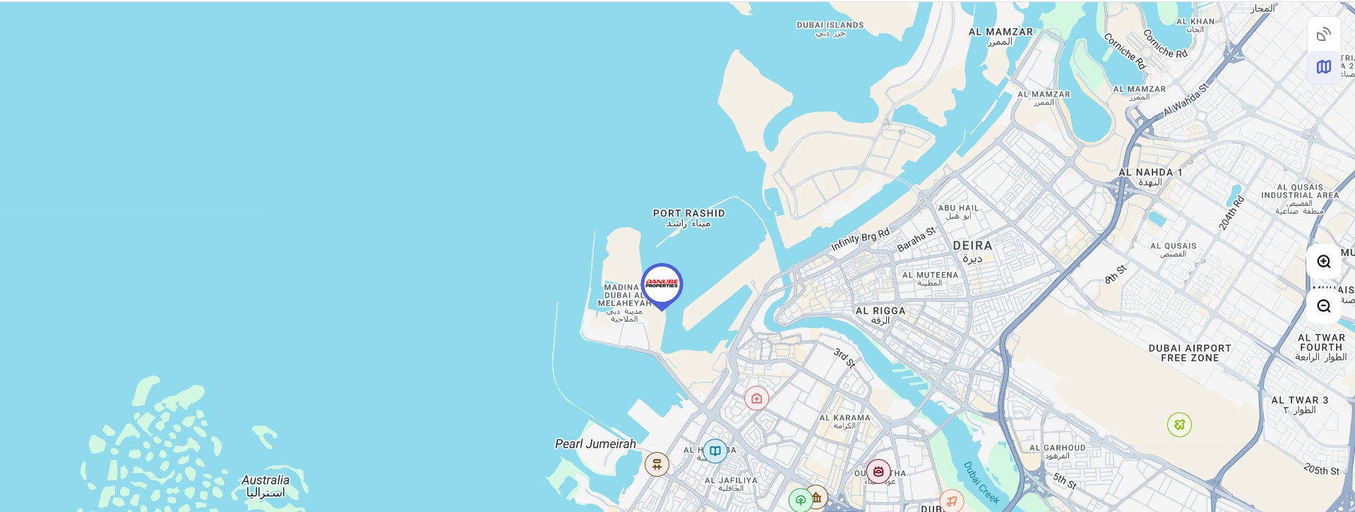 Ocean Tower Location Map