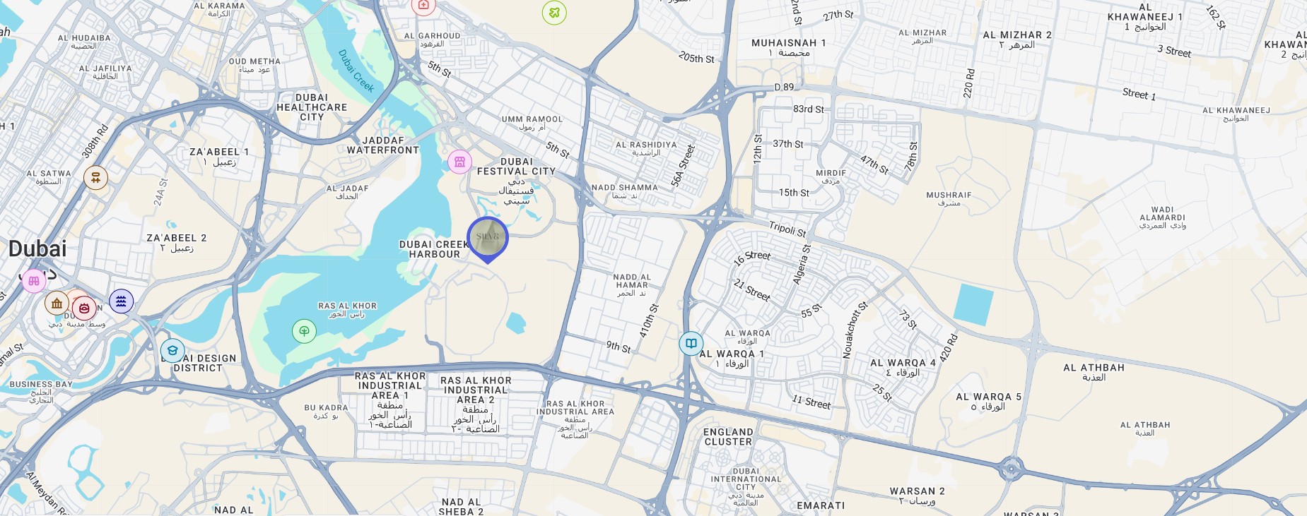 Ocean Tower Location Map