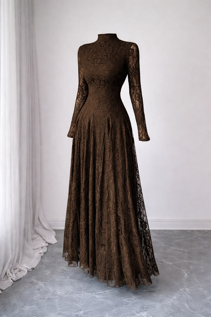 Retro Cozy Lace Minimalist Linen Dress - 4