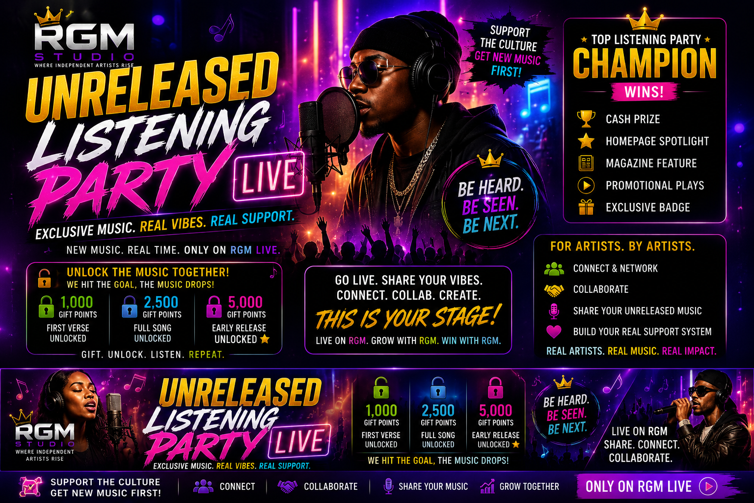 🎙️RGM UNRELEASED LISTENING PARTY 🎵