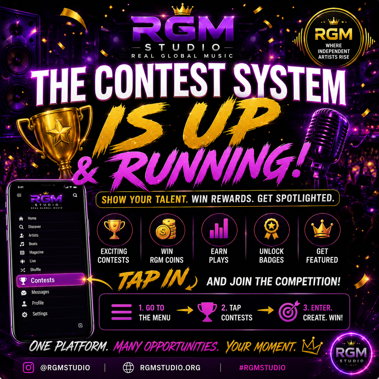 🏆 The RGM Studio Contest System is officially LIVE! 🎉