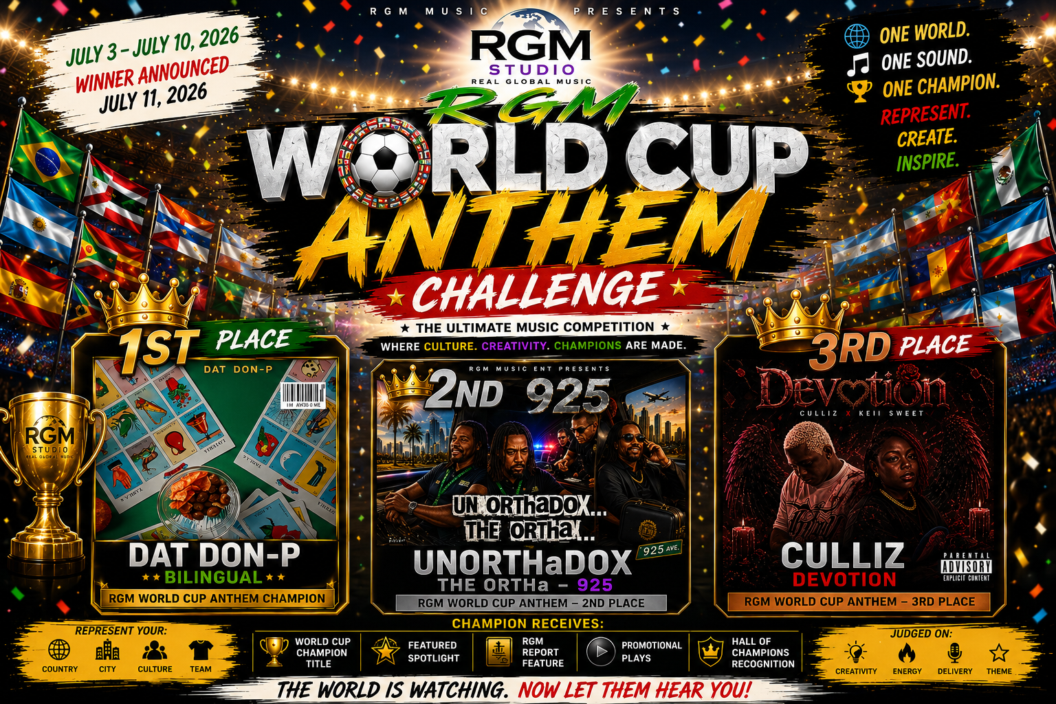 🏆🌍 THE FIRST RGM WORLD CUP ANTHEM CHALLENGE HAS A CHAMPION! 🌍🏆