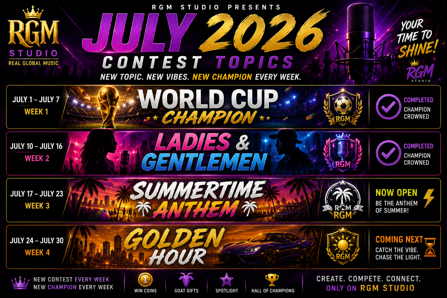 🏆 JULY IS HERE… LET THE MUSIC BEGIN! 🎤🔥