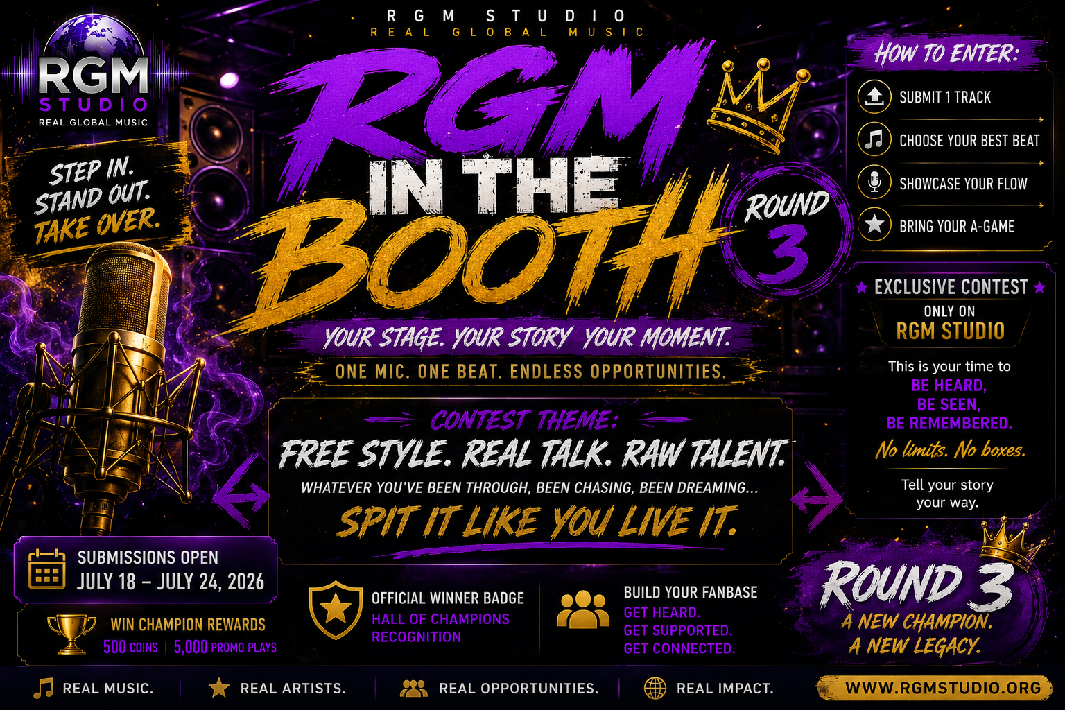 🎤 RGM IN THE BOOTH — ROUND 3 IS OFFICIALLY LIVE! 🔥