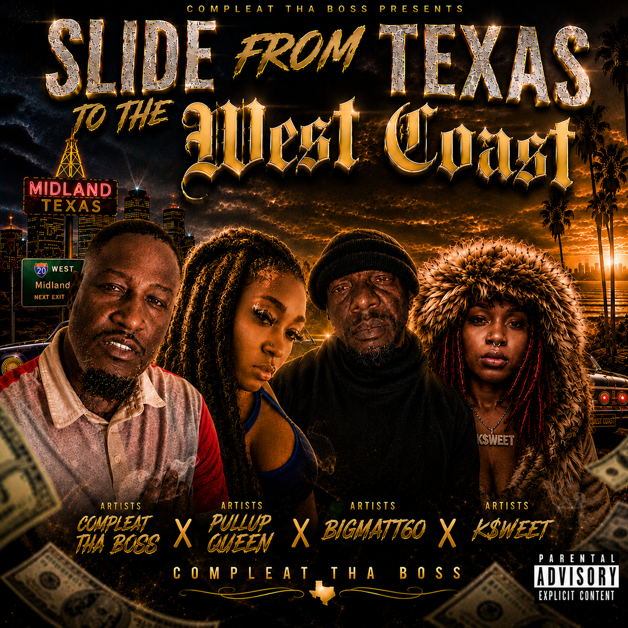 Slide From Texas To The West Coast