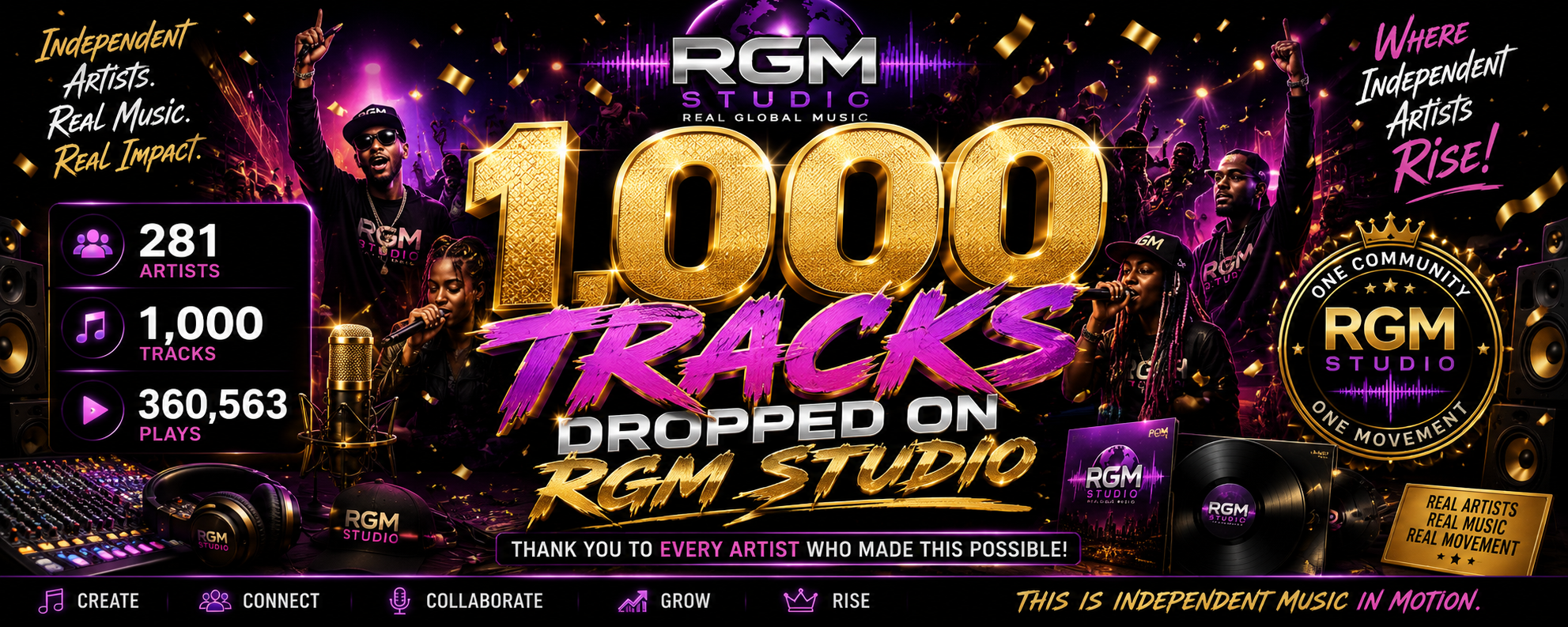🎉 RGM STUDIO JUST HIT 1,000 TRACKS! 🎉