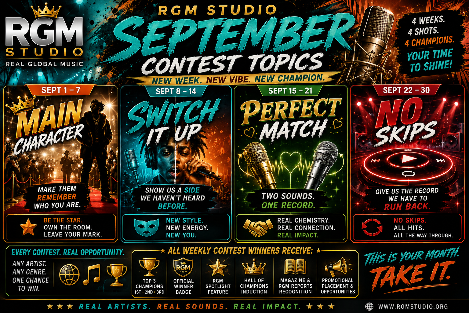 🎤🔥 SEPTEMBER CONTEST MONTH INSIDE RGM STUDIO! 🔥🎤
