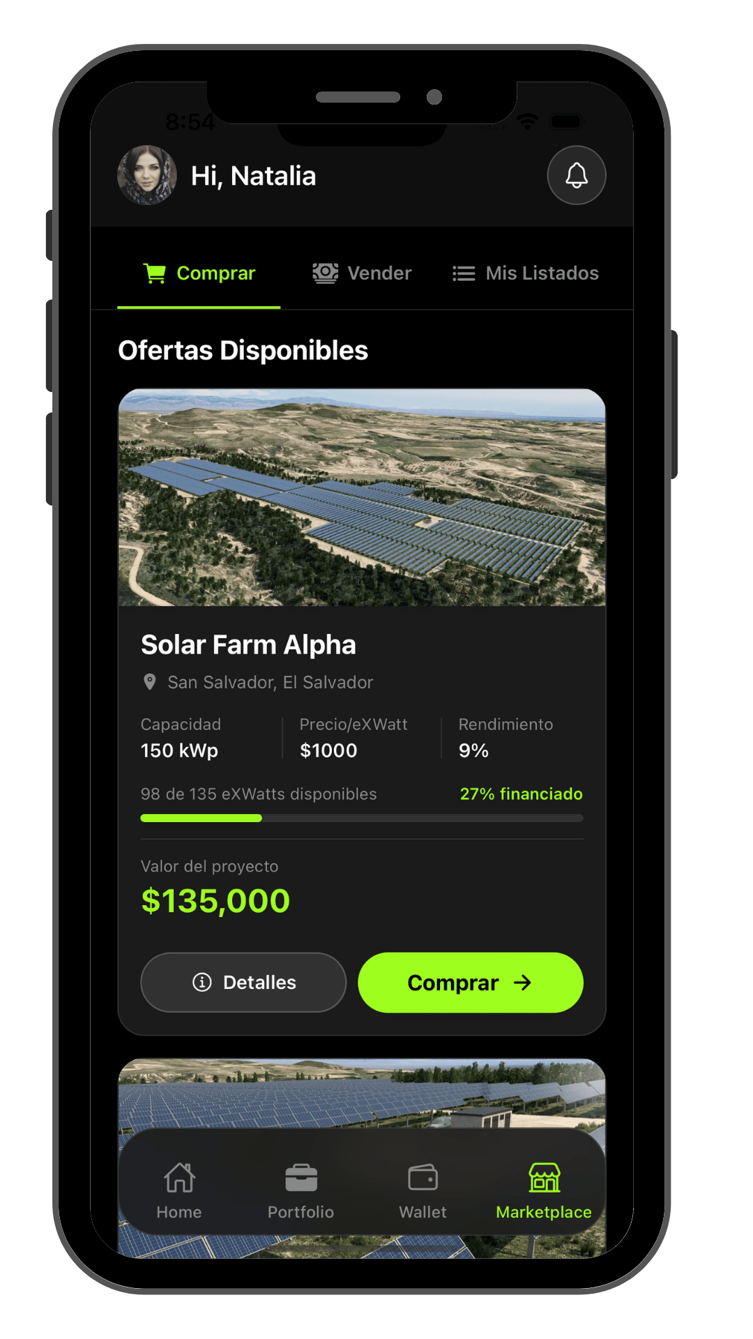 eXWatt - Emulador de aplicación móvil