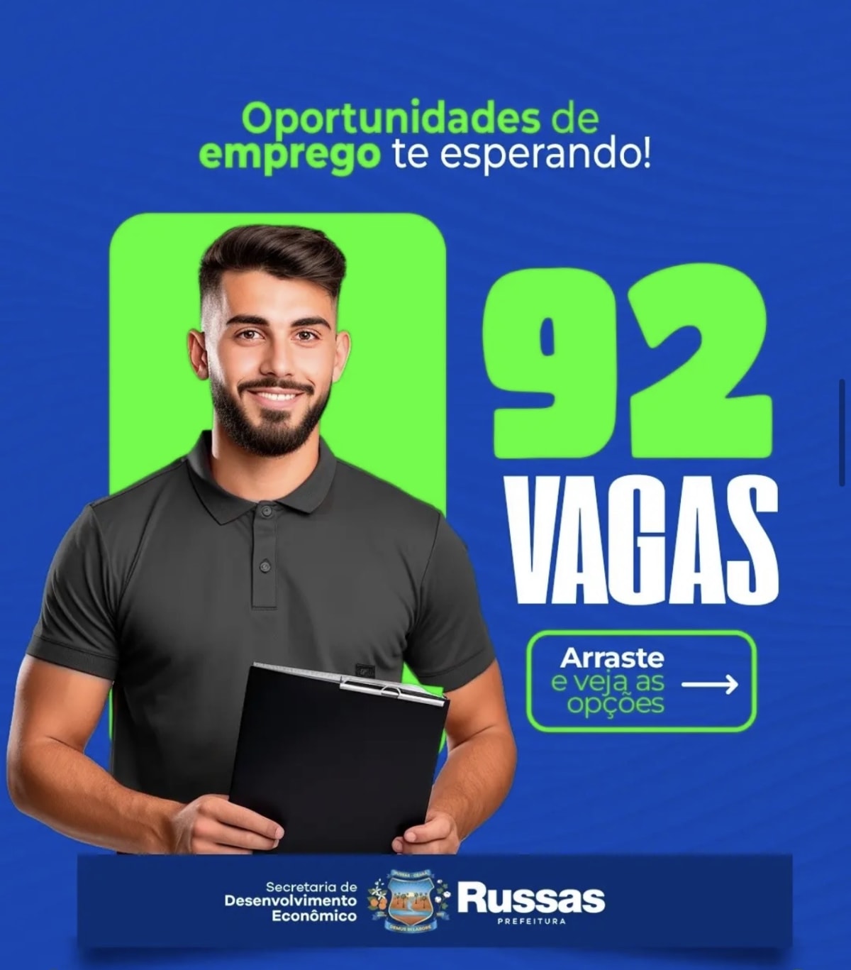 Casa do Trabalhador de Russas disponibiliza 92 vagas de emprego nesta semana