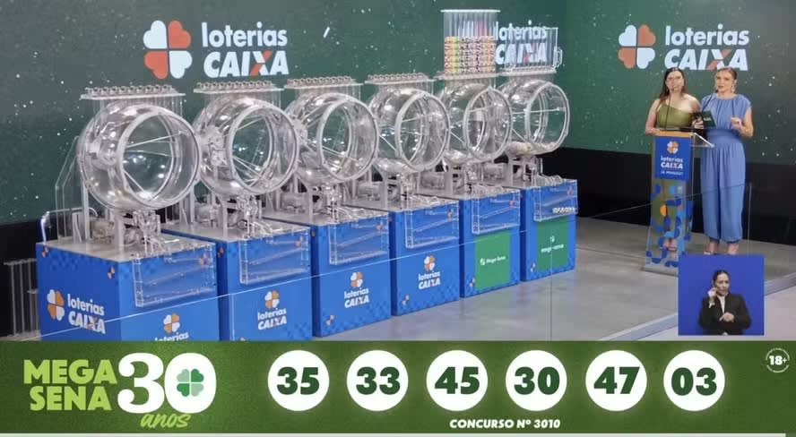 Ceará tem aposta vencedora de R$ 168 milhões na Mega-Sena especial de 30 anos