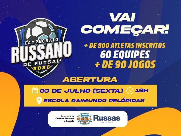 Com 60 equipes inscritas, Campeonato Russano de Futsal 2026 será um dos maiores da história
