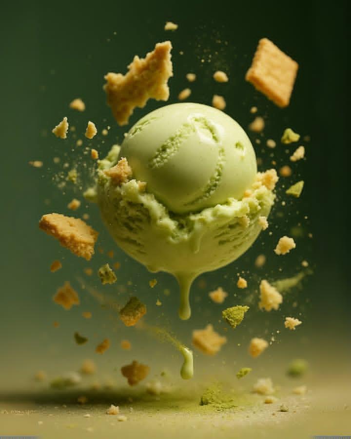 Vanilla matcha ice cream