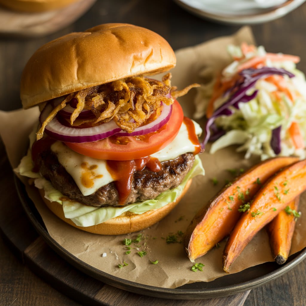 Hamburguesa frita cubana