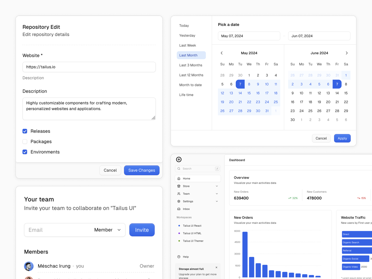 Tailus React - Imagem 1 Tailus React - Imagem 1