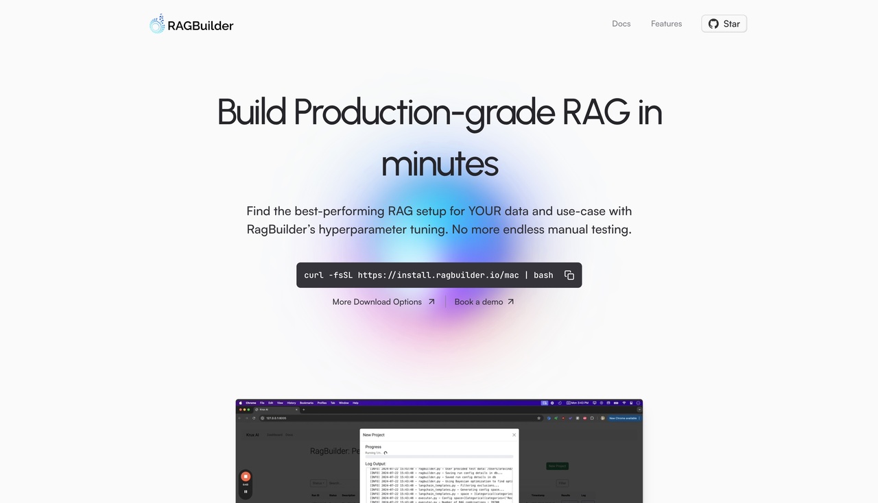 Krux AI's RAGBuilder - Imagem 2 Krux AI's RAGBuilder - Imagem 2