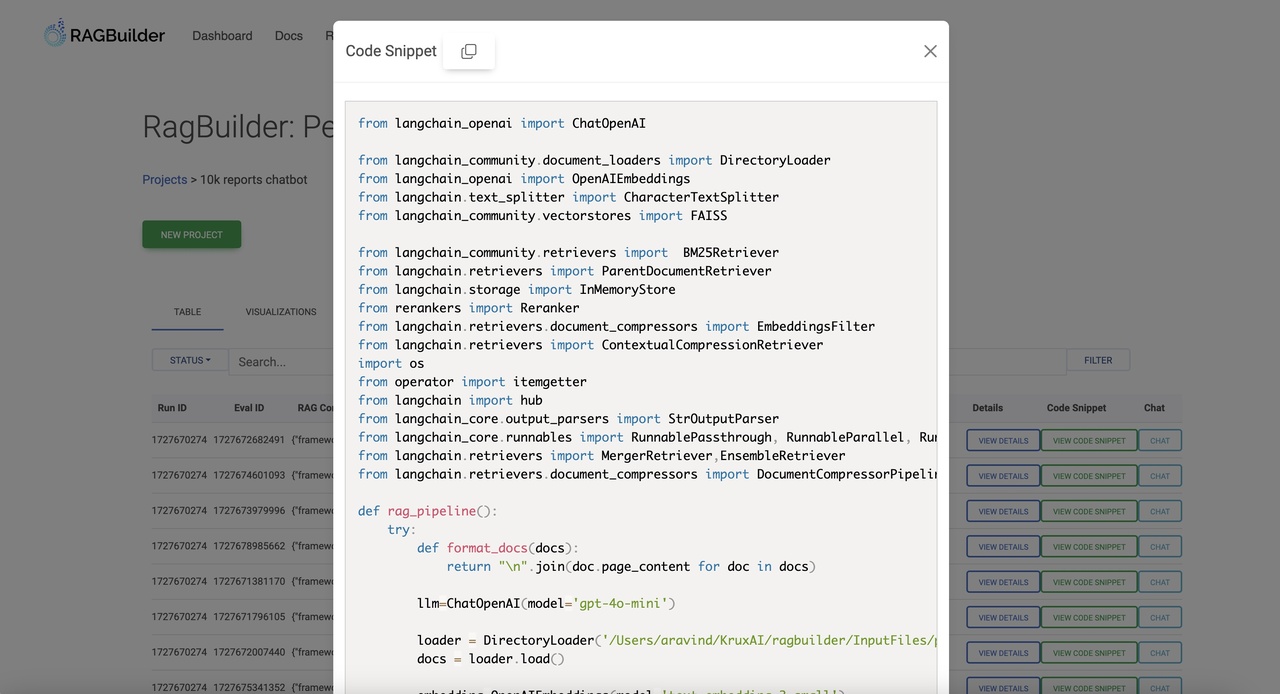 Krux AI's RAGBuilder - Imagem 5 Krux AI's RAGBuilder - Imagem 5