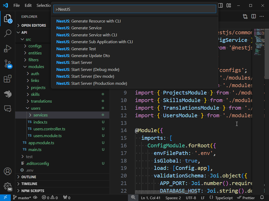 NestJS File Generator for VSCode - Imagem 4