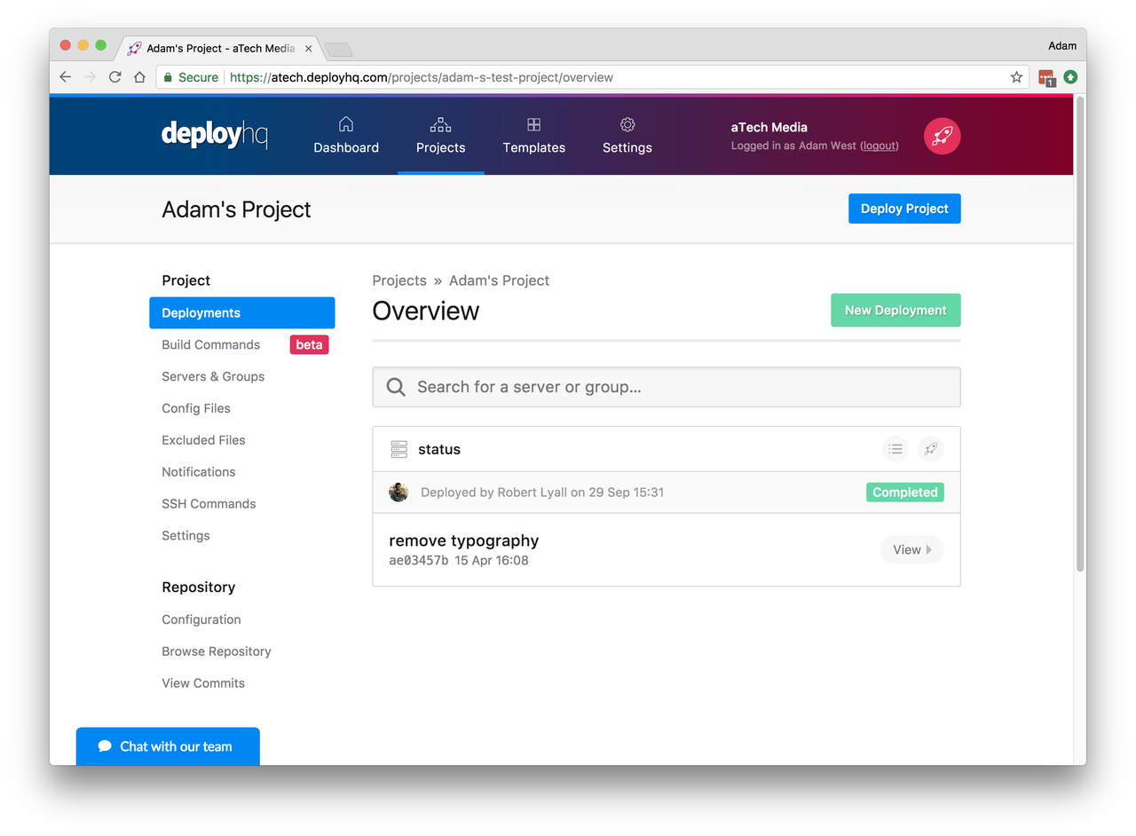 DeployHQ - Imagem 1 DeployHQ - Imagem 1
