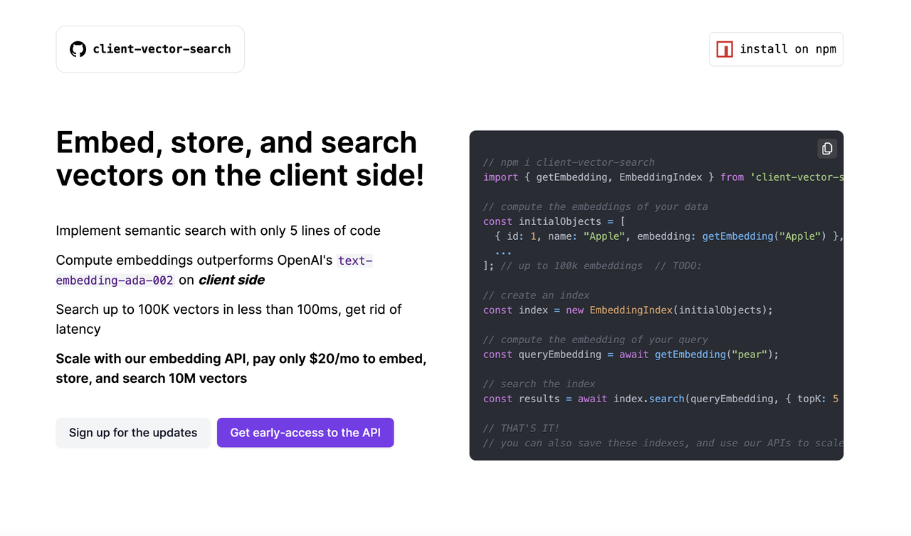 Client Vector Search - Imagem 1
