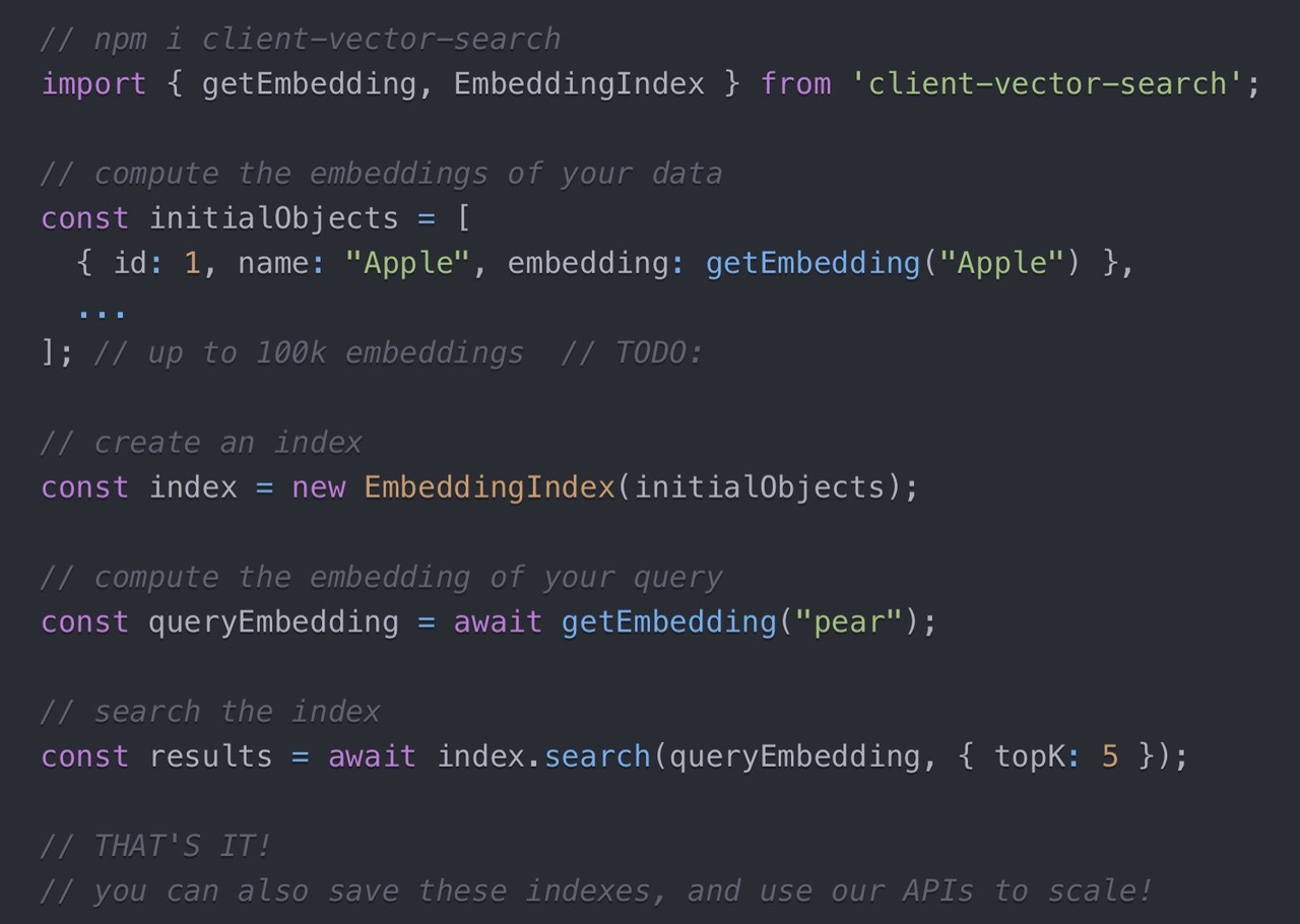 Client Vector Search - Imagem 3