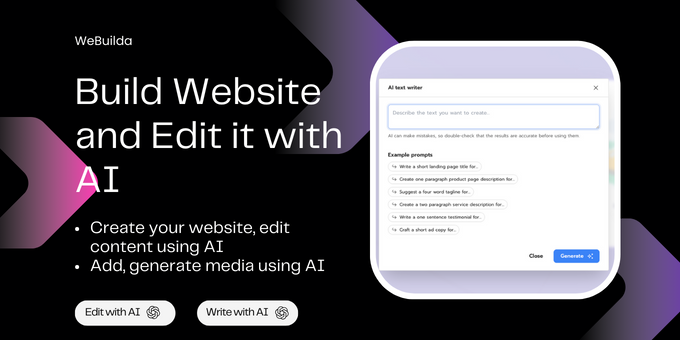 WeBuilda - AI Website Builder - Imagem 3 WeBuilda - AI Website Builder - Imagem 3