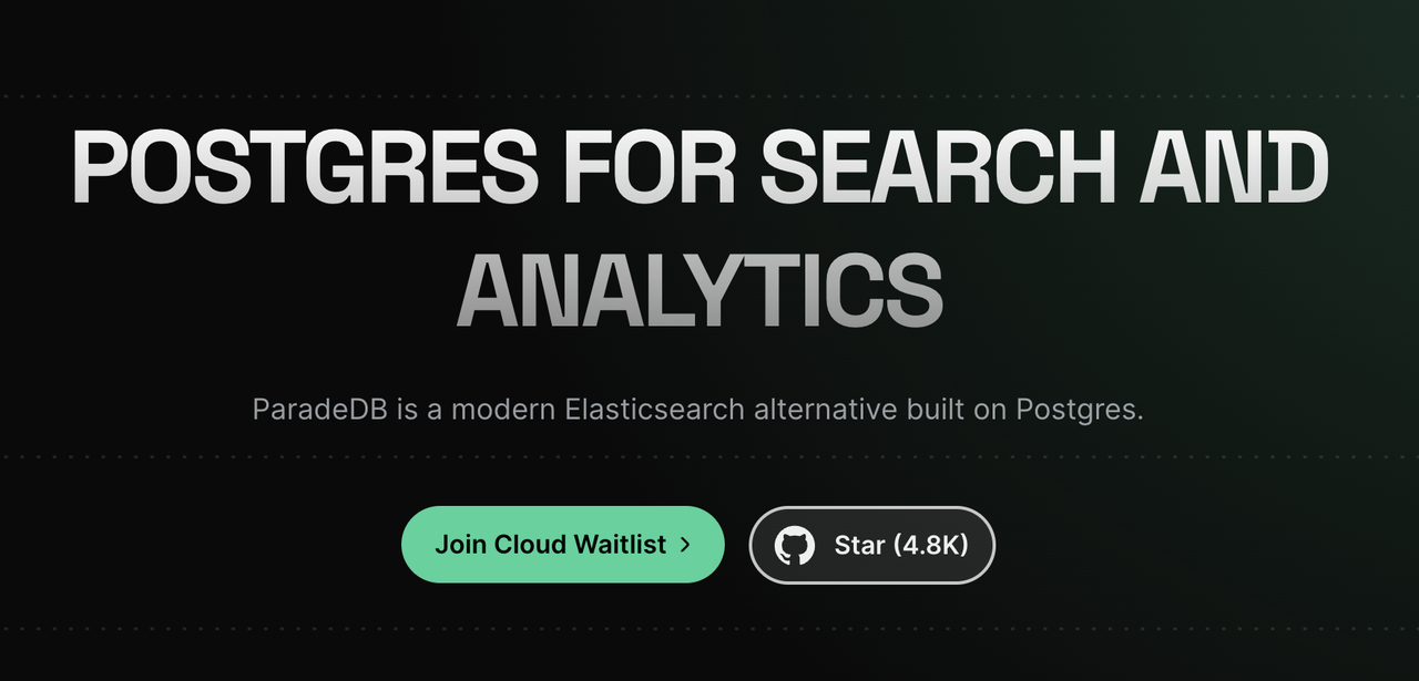 ParadeDB - Imagem 1 ParadeDB - Imagem 1