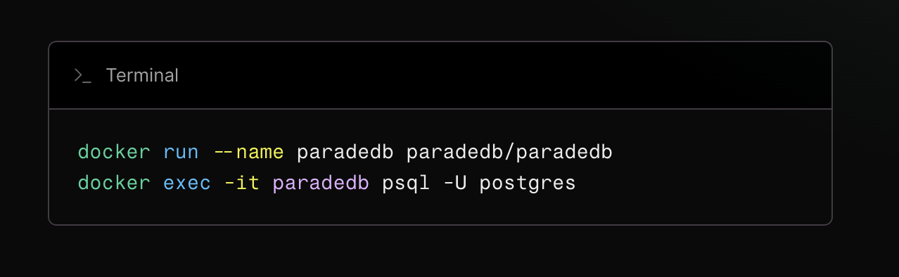 ParadeDB - Imagem 2 ParadeDB - Imagem 2