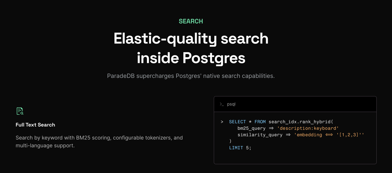 ParadeDB - Imagem 4 ParadeDB - Imagem 4