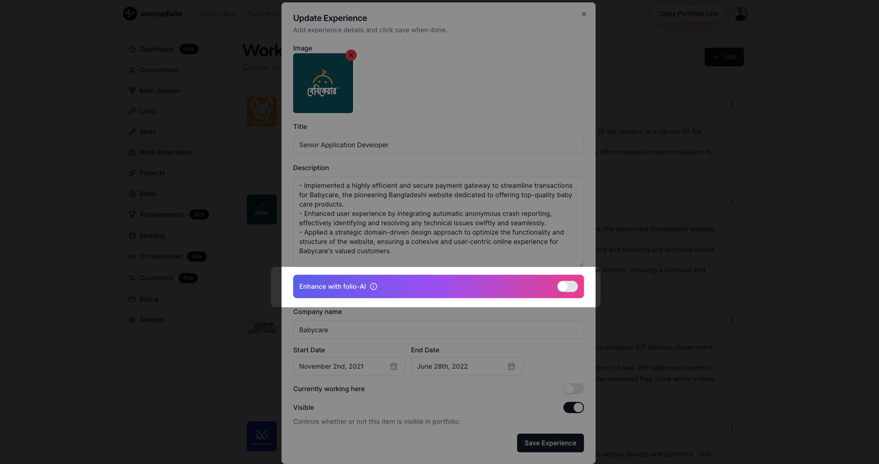 onetapfolio - Imagem 2 onetapfolio - Imagem 2