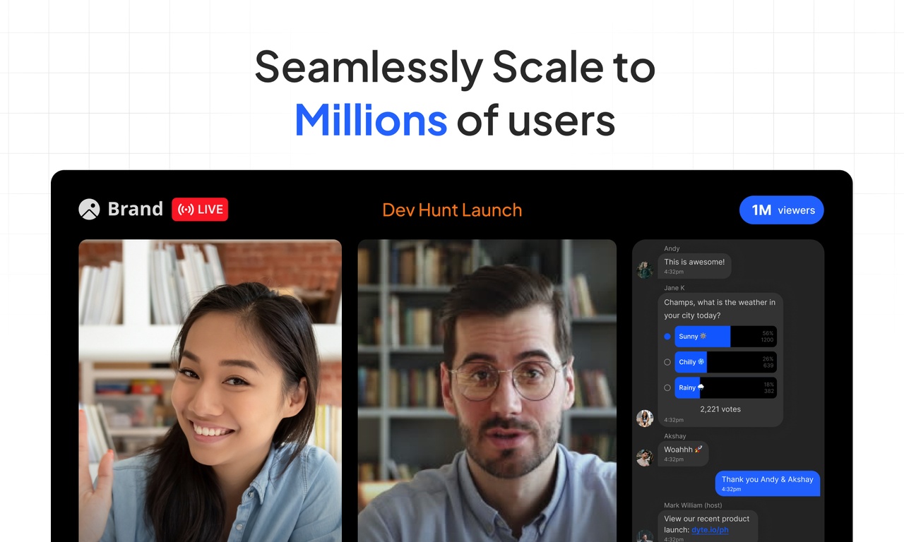 Live Streaming SDK by Dyte - Imagem 2 Live Streaming SDK by Dyte - Imagem 2