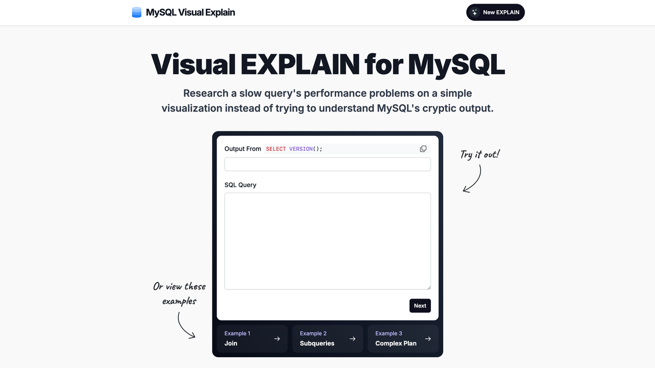 MySQL Visual EXPLAIN
