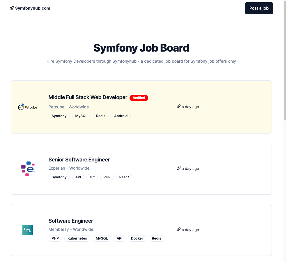 Symfony Job Board - Imagem 1 Symfony Job Board - Imagem 1
