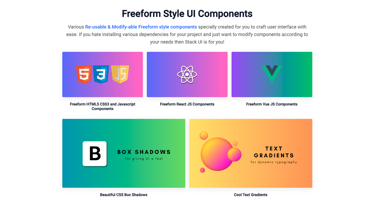 Stack UI - Freeform Open UI Library - Imagem 2 Stack UI - Freeform Open UI Library - Imagem 2