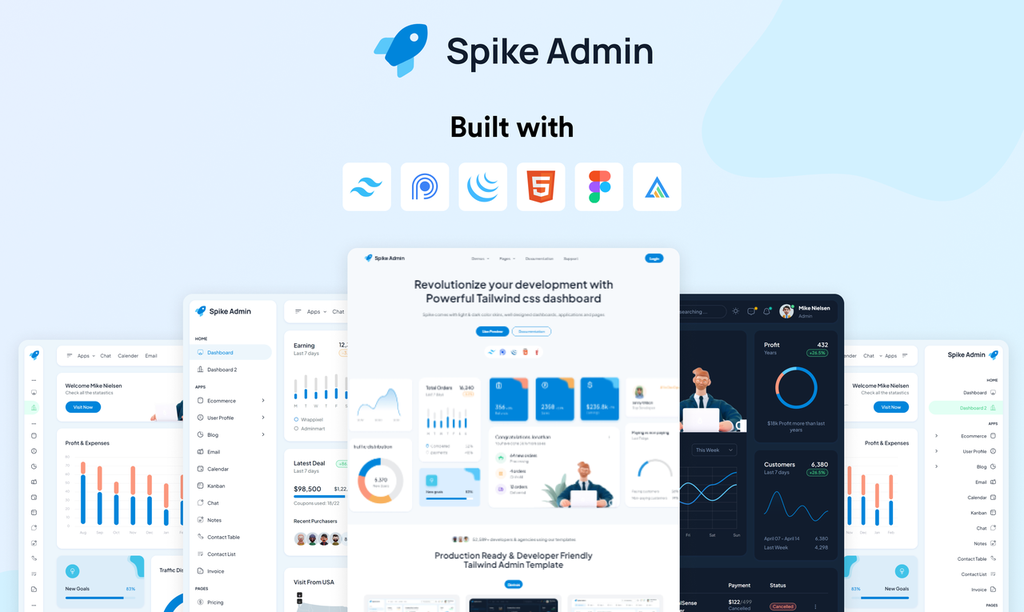 Tailwind Admin Dashboard Templates - Imagem 3 Tailwind Admin Dashboard Templates - Imagem 3