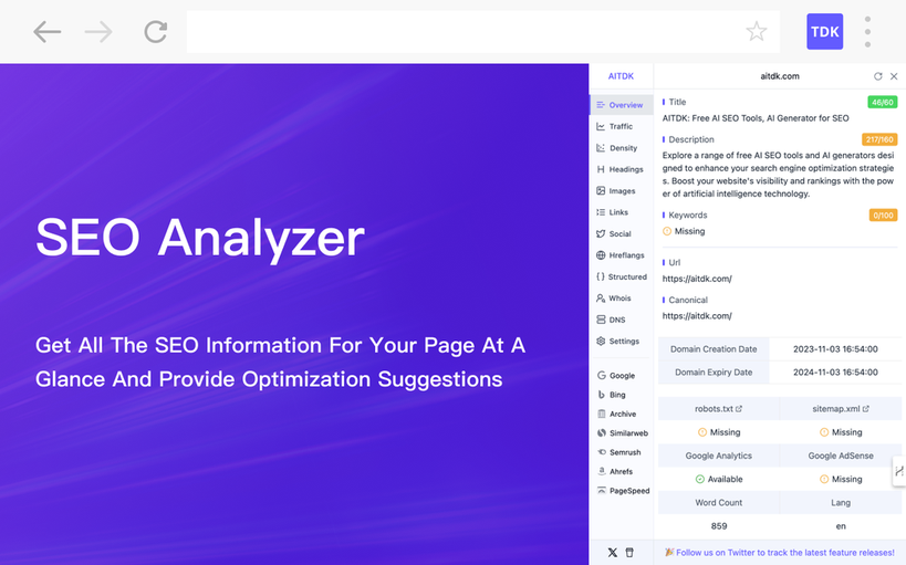 AITDK SEO Extension - Imagem 2 AITDK SEO Extension - Imagem 2