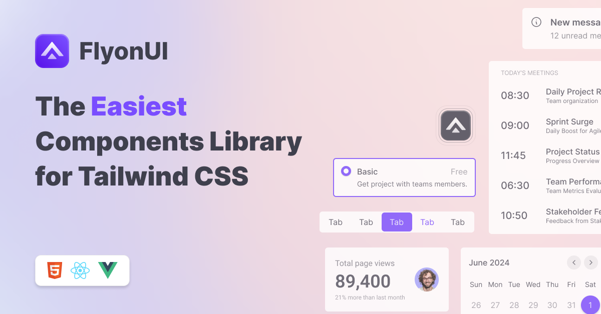 FlyonUI - Open Source Tailwind CSS Component Library